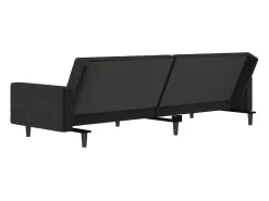 Sofá cama de 2 plazas terciopelo negro