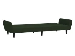 Sofá cama de 2 plazas terciopelo verde oscuro