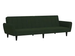 Sofá cama de 2 plazas terciopelo verde oscuro