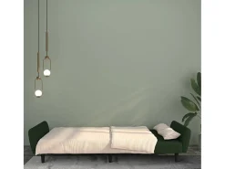Sofá cama de 2 plazas terciopelo verde oscuro