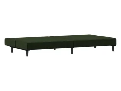 Sofá cama de 2 plazas terciopelo verde oscuro