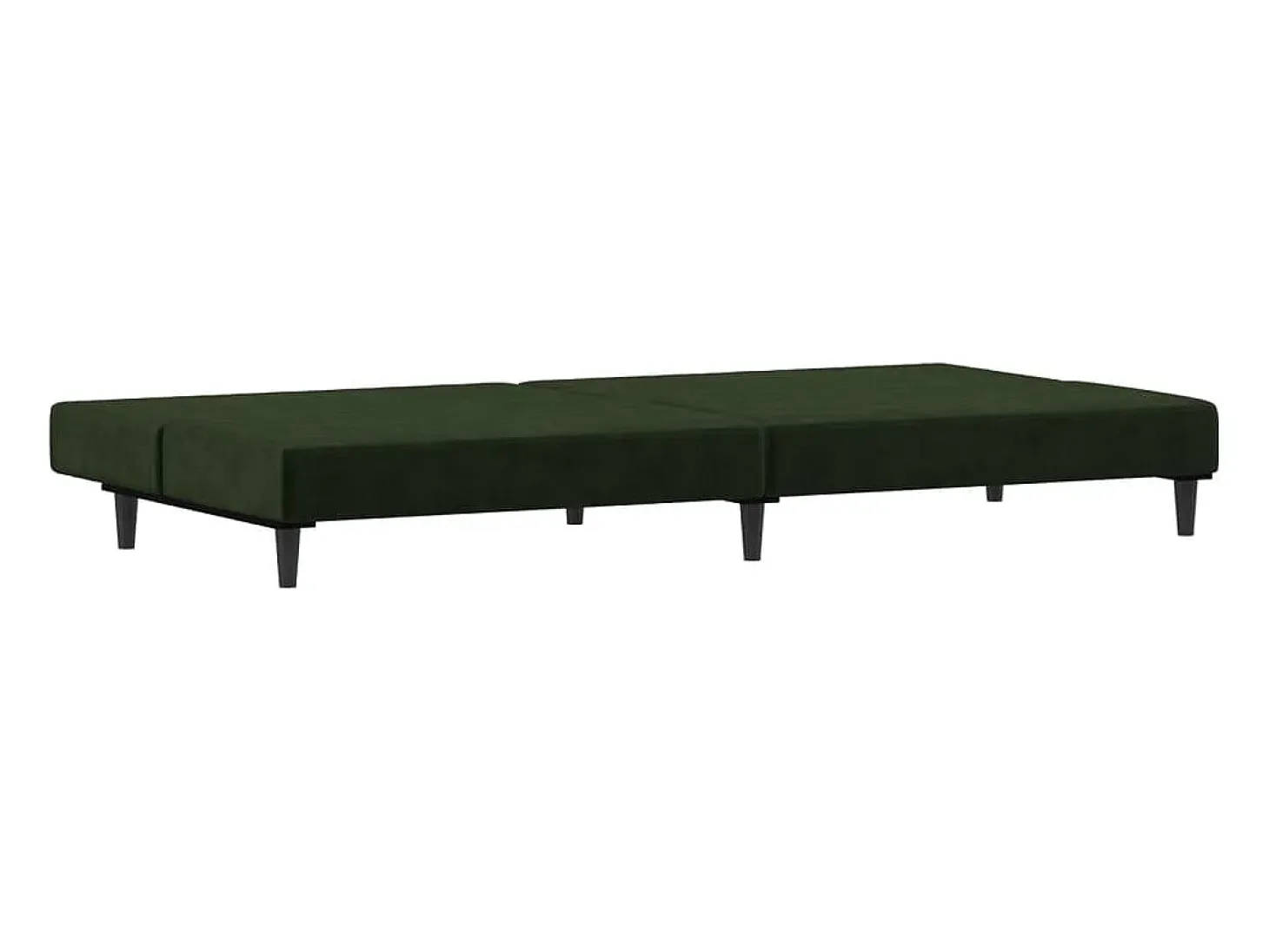Sofá cama de 2 plazas terciopelo verde oscuro