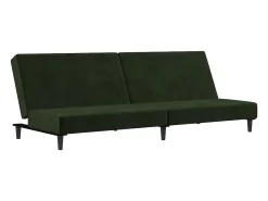 Sofá cama de 2 plazas terciopelo verde oscuro