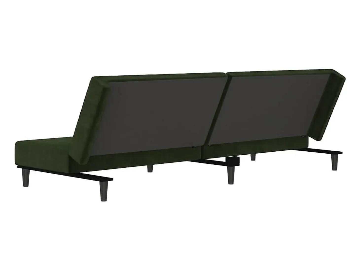 Sofá cama de 2 plazas terciopelo verde oscuro