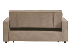 Sofá cama de pana de 3 plazas beige