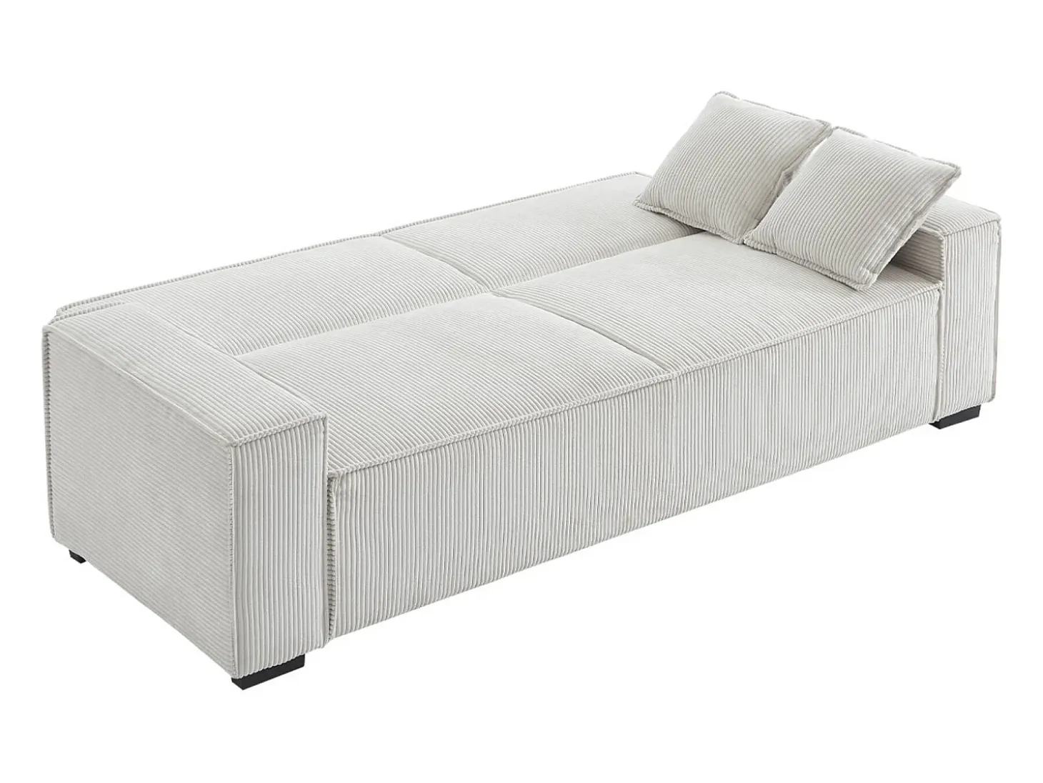 Sofá cama de pana de 3 plazas crema