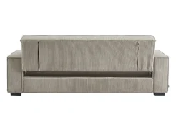 Sofá cama de pana de 3 plazas beige