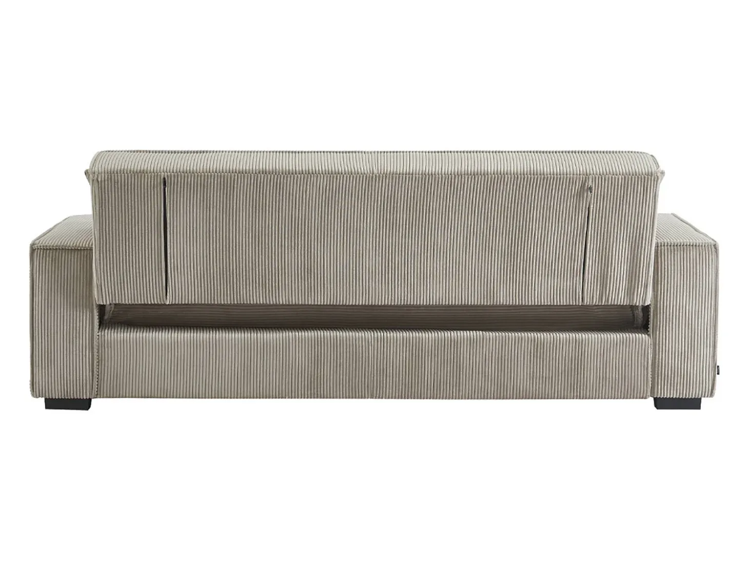 Sofá cama de pana de 3 plazas beige
