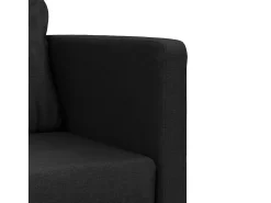 Sofá cama de suelo 2 en 1 tela negro 112x174x55 cm