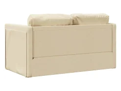 Sofá cama de suelo 2 en 1 tela crema 112x174x55 cm