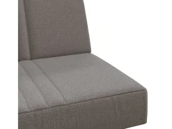 Sofá cama de tela gris taupe