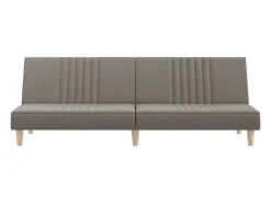Sofá cama de tela gris taupe