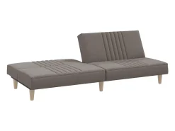 Sofá cama de tela gris taupe