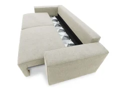 Sofá Cama Dutch, 3 Plazas con Arcón, Beige, Estilo Contemporáneo, 239 cm