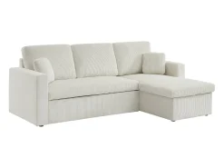 Sofá cama esquinero reversible 3 plazas crema