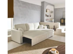 Sofá cama esquinero reversible 3 plazas crema