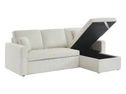 Sofá cama esquinero reversible 3 plazas crema