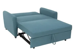 Sofá cama extraíble de 2 plazas diseño moderno en tejido PORTO RICO - Azul Marino