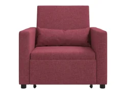 Sofá Cama Individual Rojo vino tinto 90x165x87 cm tela SHL5832