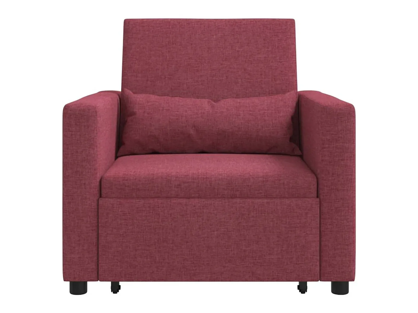 Sofá Cama Individual Rojo vino tinto 90x165x87 cm tela SHL5832