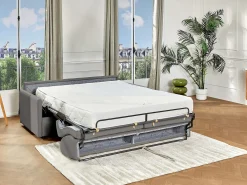 Sofá cama italiano 4p 22 cm tela - Color Gris CALIFE