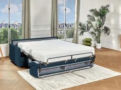 Sofá cama italiano 4p 22 cm tela - Color Gris CALIFE