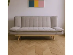 Sofá cama Lounge sistema clic clac beige 91x189x89 cm Adec