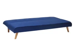 Sofá cama moderno de 2 plazas en tejido Larimar para Salón y sala de estar - Azul Marino