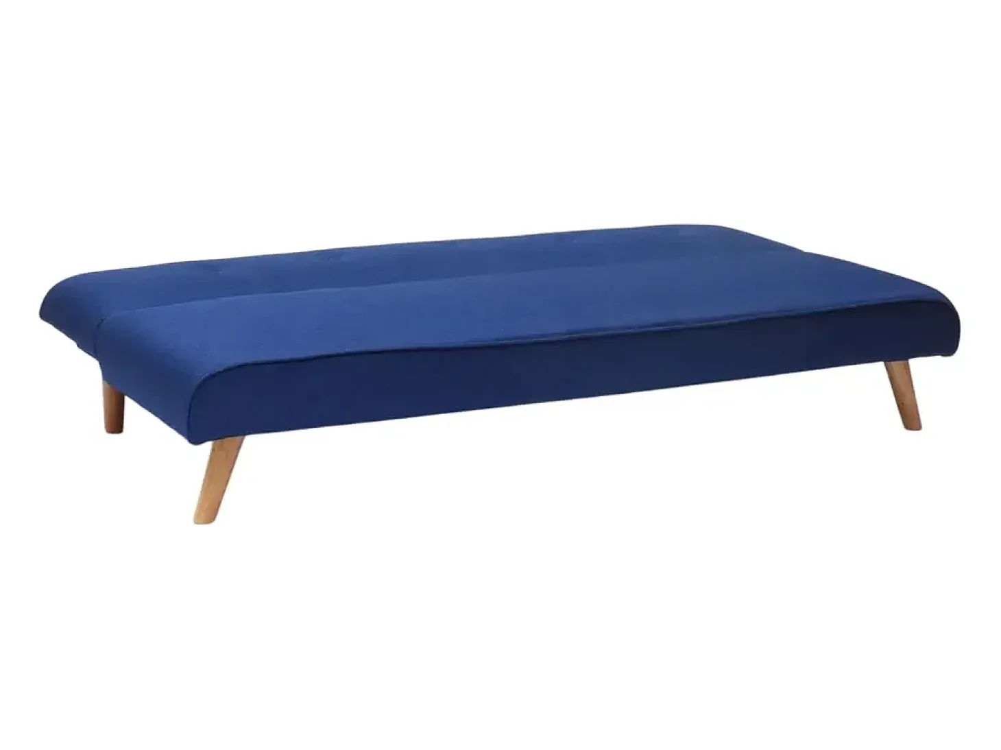Sofá cama moderno de 2 plazas en tejido Larimar para Salón y sala de estar - Azul Marino