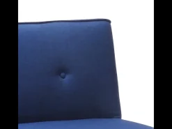 Sofá cama moderno de 2 plazas en tejido Larimar para Salón y sala de estar - Azul Marino