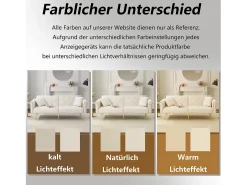 Sofá cama moderno de 2 plazas – 173 x 75 x 70 cm – Respaldo regulable en 3 niveles + patas de metal dorado – Terciopelo – Beige