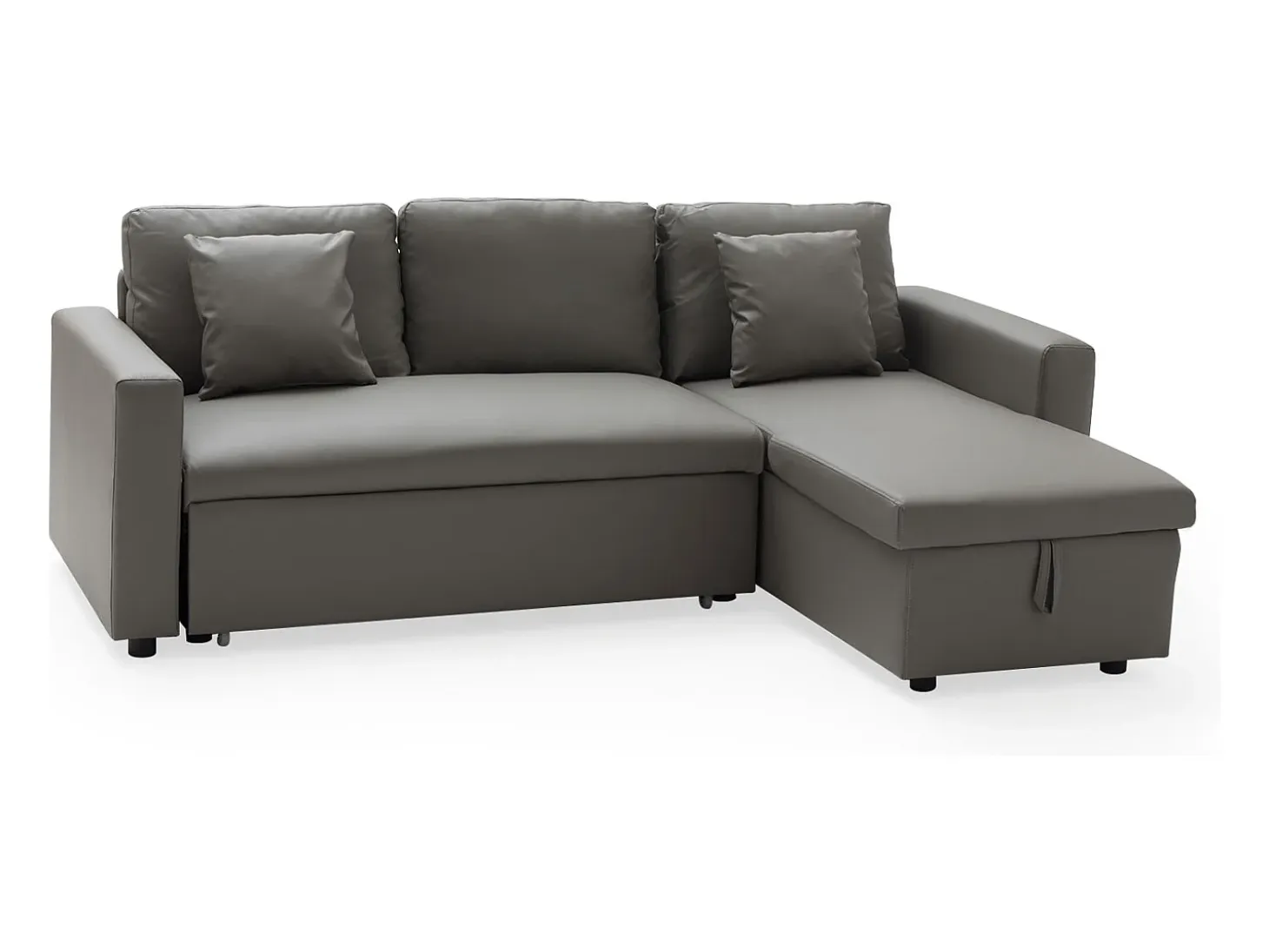 Sofá cama polipiel 3 plazas color topo CLARK