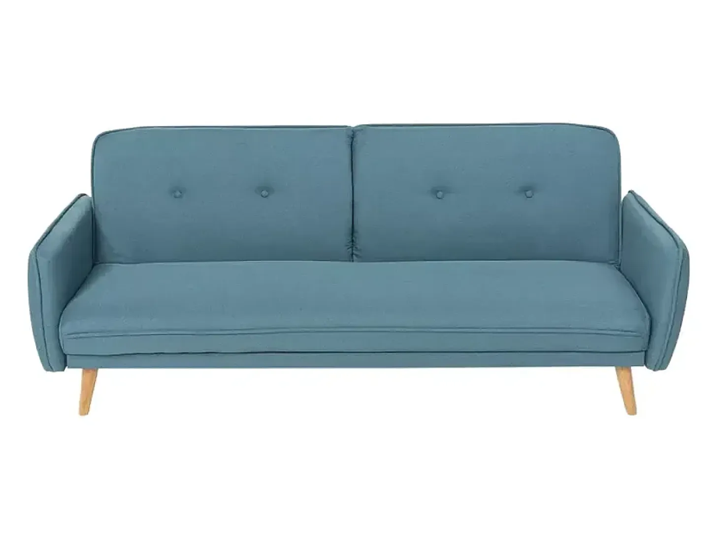 Sofá cama reclinable de diseño nórdico clic clac 3 plazas tejido Merida - Azul Marino