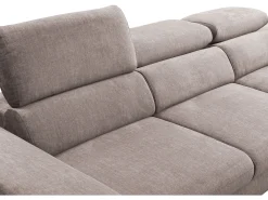 Sofá cama rinconera de tela gris topo - Ángulo izquierdo - SEPINA de Pascal Morabito