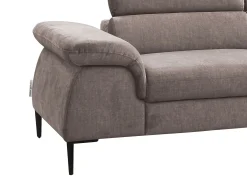 Sofá cama rinconera de tela gris topo - Ángulo izquierdo - SEPINA de Pascal Morabito
