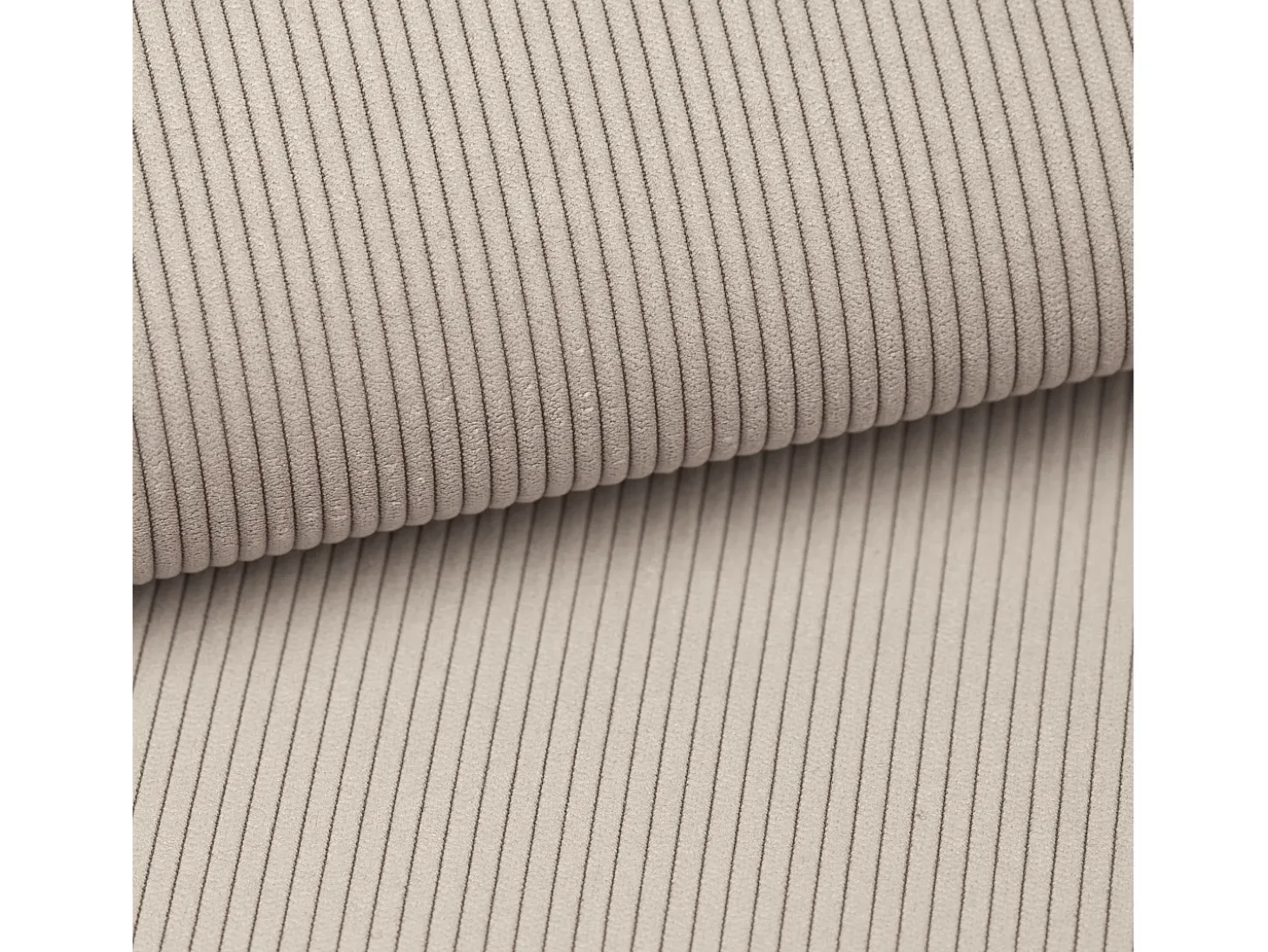 Sofá cama rinconera derecha de pana beige -TEODORA de Pascal Morabito