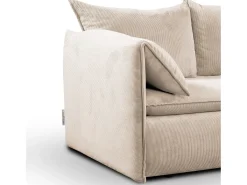 Sofá cama rinconera derecha de pana beige -TEODORA de Pascal Morabito