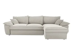 Sofá cama rinconera derecha de pana cerma de estilo charme francés vintage GUILLERMO