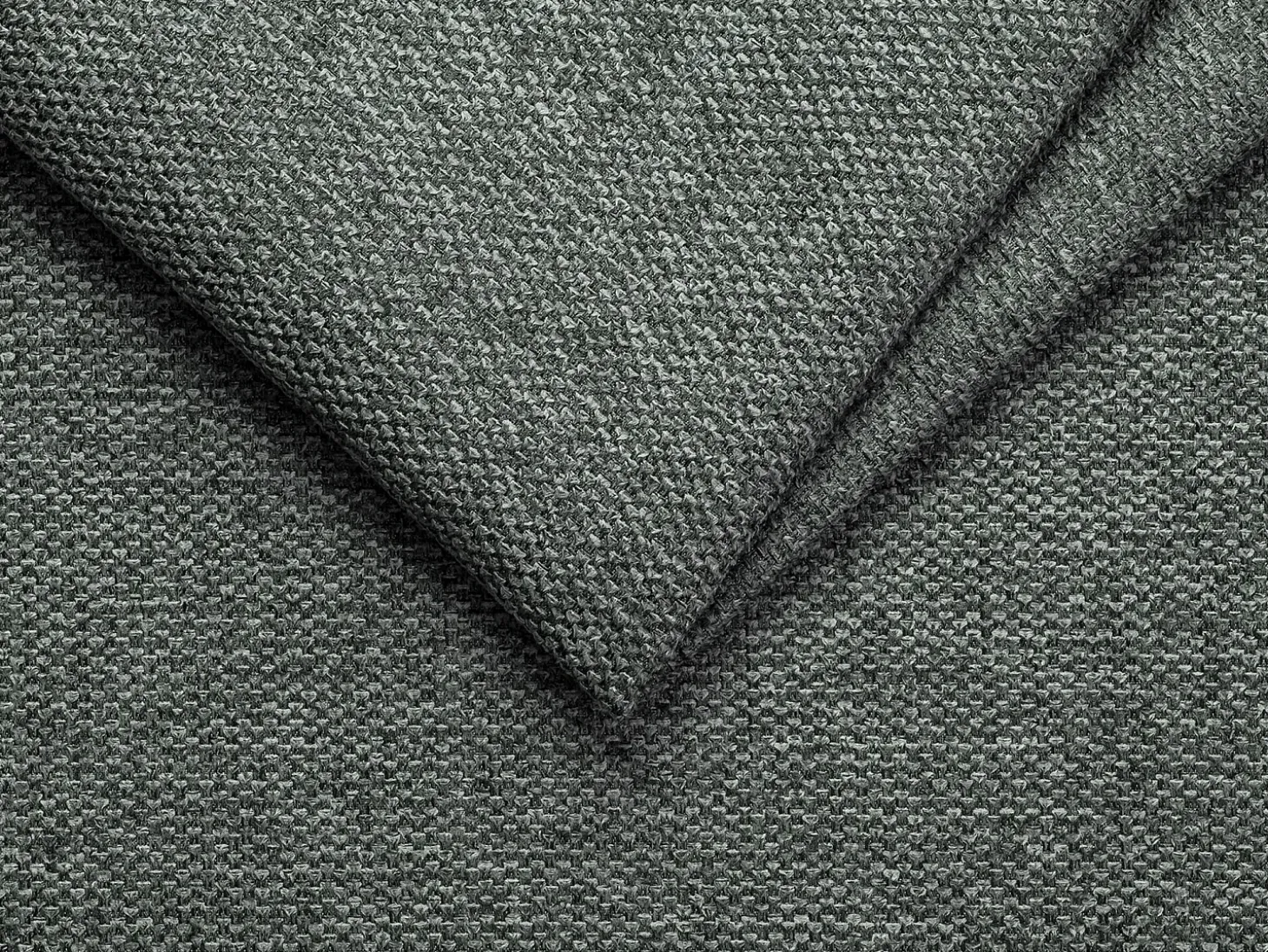 Sofá cama rinconera tipo italiano de tela gris - Cama de 160 cm con láminas - Colchón de 22 cm CALIFE