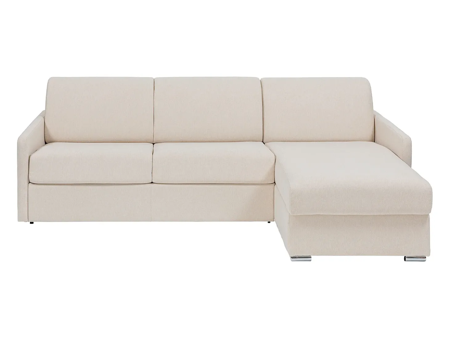 Sofá cama rinconera tipo italiano de tela beige cama de 160 cm lamas de 18 cm CALIFE