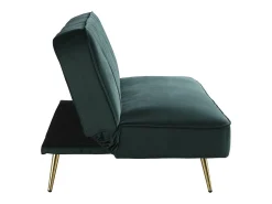 Sofá cama/clic clac terciopelo "James" - 180 x 83 x 75 cm - 3 plazas - Verde oscuro