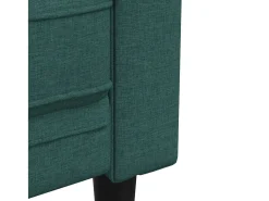 Sofá Chesterfield de 2 plazas tela verde oscuro