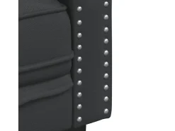Sofá Chesterfield de 2 plazas cuero artificial negro