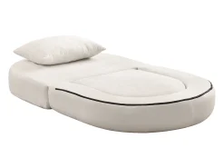 Sofá componible amplio resistente chenilla beige ideal para familia