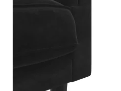 Sofá con cojines 2 plazas terciopelo negro