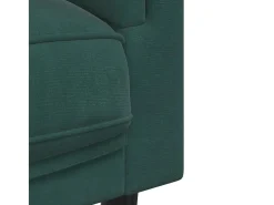 Sofá con cojines 2 plazas terciopelo verde oscuro