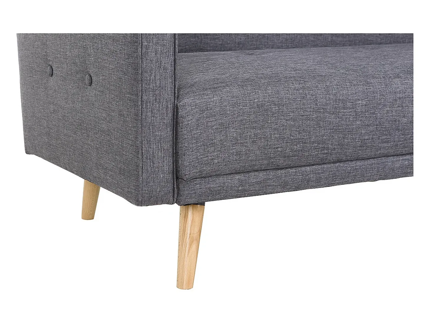Sofá convertible 3 plazas diseño escandinavo gris oscuro ULLA
