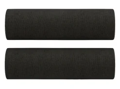 Sofá de 2 plazas con cojines tela negro 140 cm