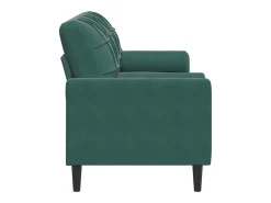 Sofá de 3 plazas con cojines terciopelo verde oscuro 180 cm