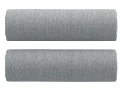 Sofá de 2 plazas con cojines tela gris claro 120 cm